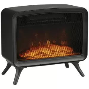 Image of HOMCOM Electric Fireplace Stove, Freestanding or Tabletop, with LED Flame Effect, Overheating Protection, 800W/1600W