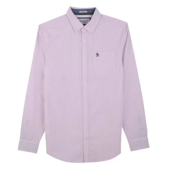 Image of Original Penguin Stripe Oxford Shirt - Pink