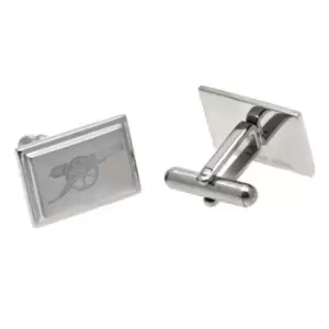 Image of Arsenal FC Stainless Steel Gunner Cufflinks (One Size) (Silver)