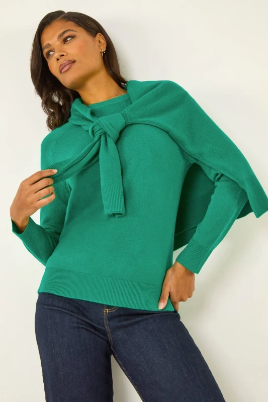 Image of Roman Plain Soft Crew Neck Jumper Green
