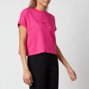 Image of Calvin Klein Jeans Womens Tonal Monogram T-Shirt - Party Pink - M