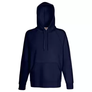 Image of Fruit Of The Loom Mens Lightweight Hooded Sweatshirt / Hoodie (240 GSM) (M) (Deep Navy)
