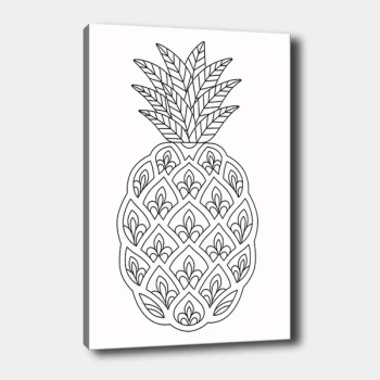 Image of MANDALA109 White Black Decorative Canvas Painting