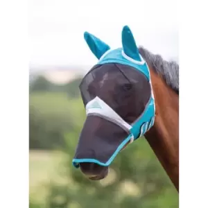 Image of Shires Fine Mesh Fly Protector With Ears and Nose - Blue