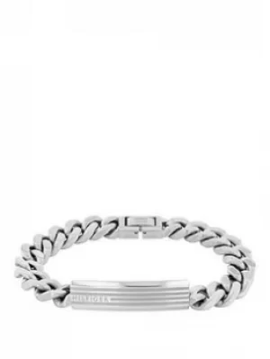 Image of Tommy Hilfiger ID Bracelet, Silver, Men