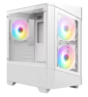Image of CiT Level 1 Glass Mid Tower Gaming Case - White