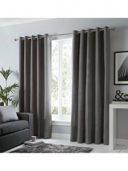 Image of Fusion Sorbonne Lined Eyelet Curtains