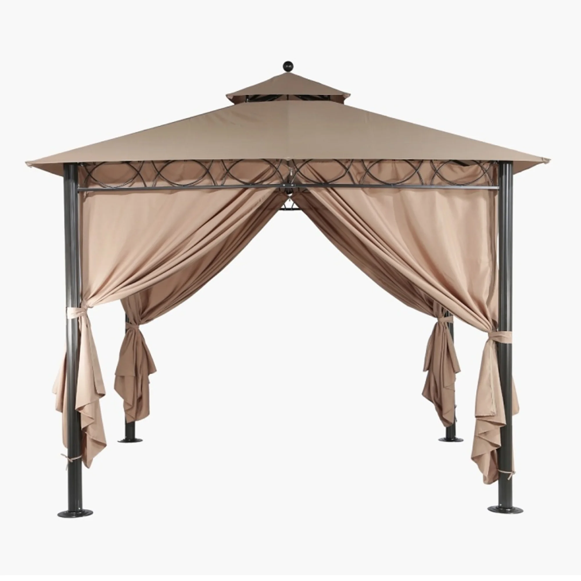Image of Amir Royalcraft Dubai Gazebo 3x3m Brown