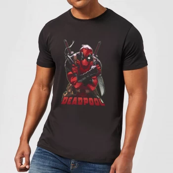Image of Marvel Deadpool Ready For Action T-Shirt - Black - 3XL - Black