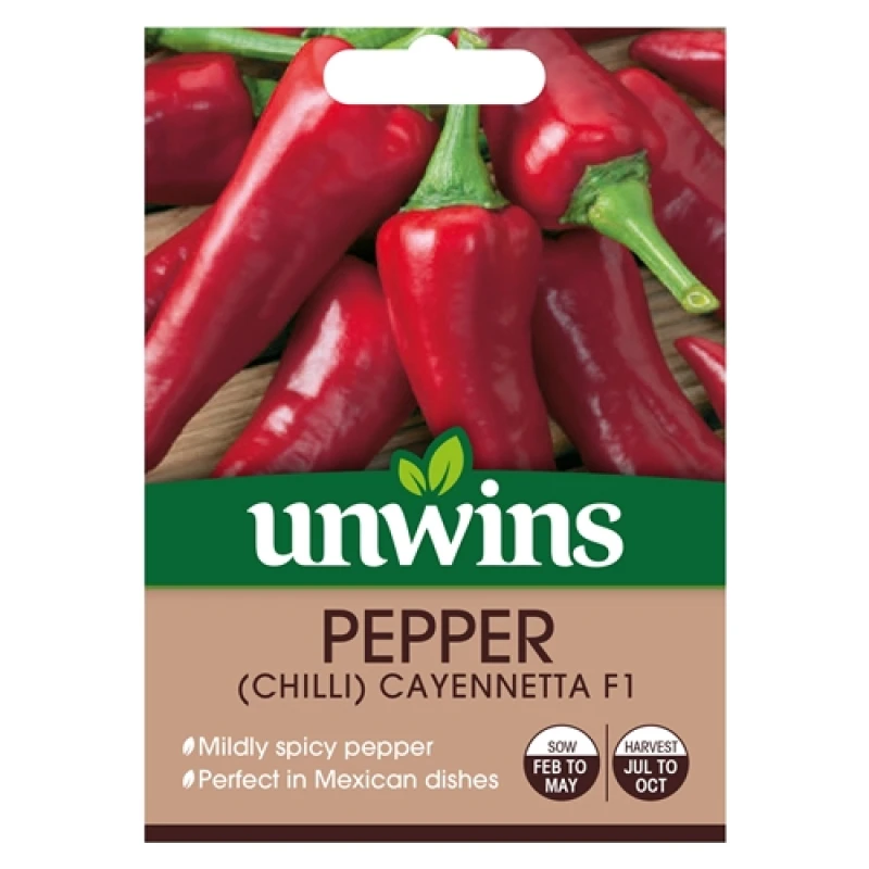 Image of Unwins Pepper (Chilli) Cayennetta F1