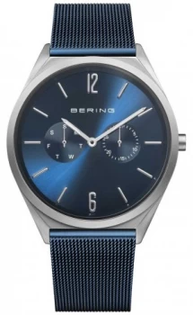 Image of Bering Ultra Slim Blue Steel Mesh Strap Blue Dial 17140- Watch