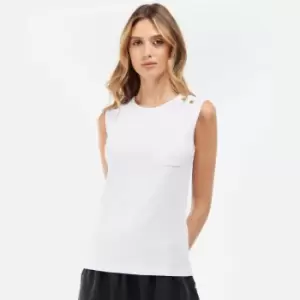 Image of Barbour International Artega Ribbed Stretch-Jersey Top - UK 8