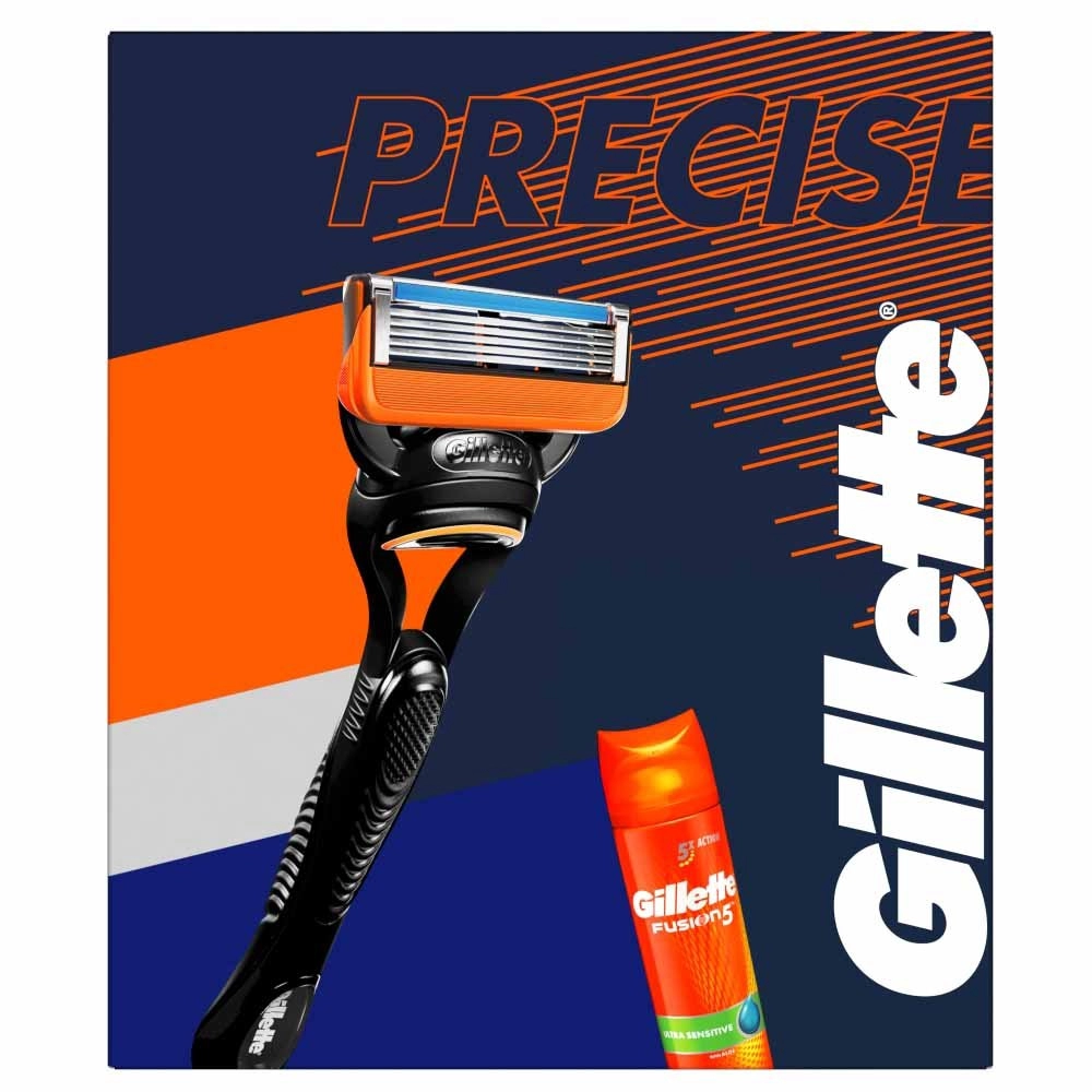 Image of Gillette Fusion 1 Razor + Fusion Gel 200ml