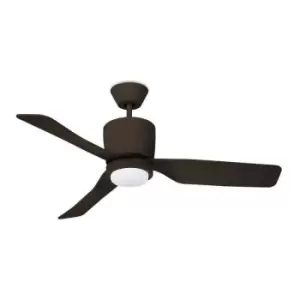 Image of Ceiling fan Vera Glass, metal, Brown 37.7 Cm