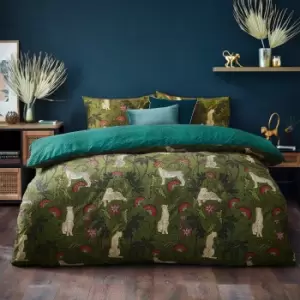 Image of Furn. Tropica Cheetah Duvet Cover and Pillowcase Set MultiColoured
