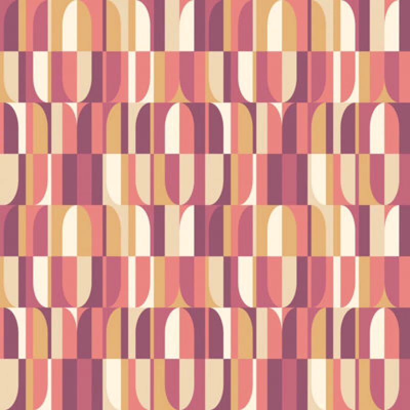 Image of Hoopla Walls Building Blocks Plum & Gold Smooth Matt Wallpaper