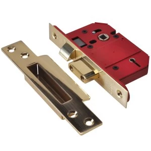 Image of Union StrongBOLT 2200S BS 5 Lever Mortice Sashlock Satin Brass 68mm Visi