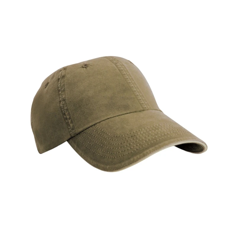 Image of Result Womens Washed Cotton Sandwich Peak Baseball Cap in Olive Olive Female One Size