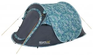 Image of Regatta 2 Man 1 Room Pop Up Tunnel Camping Tent