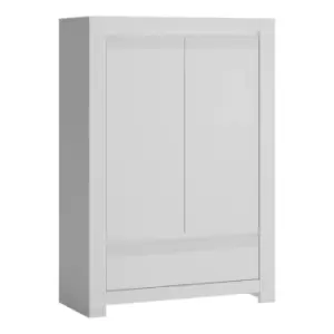 Image of Novi 2 Door 1 Drawer Cabinet In Alpine White