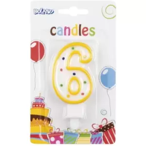 Image of Number 6 Birthday Candle