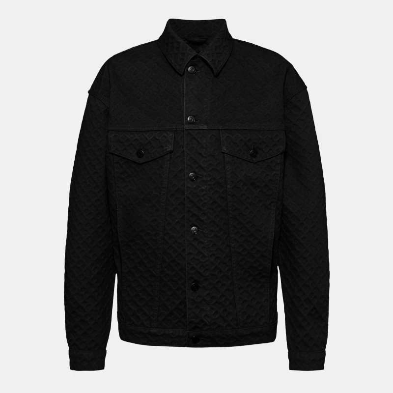 Image of Boss Mens London1 Black Overshirt Black 001 male Small