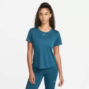 Image of Nike Dri-FIT One Womens Standard Fit Short-Sleeve Top - Blue
