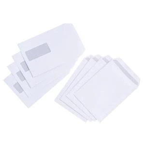 Image of Value C5 Envelope Pocket Press Seal Window 90gsm White Pack of 500