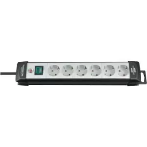 Image of Brennenstuhl 1951560101 Power strip (+ switch) 6x Black, White PG connector