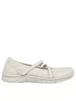 Image of Skechers Crochet Mesh Mary Jane - Natural, Beige, Size 6, Women