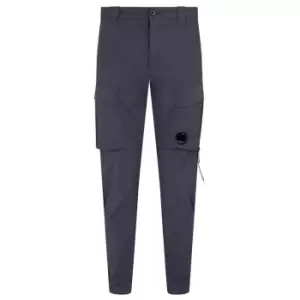 Image of CP COMPANY Garment Dyed Stretch Sateen Cargo Pants - Blue