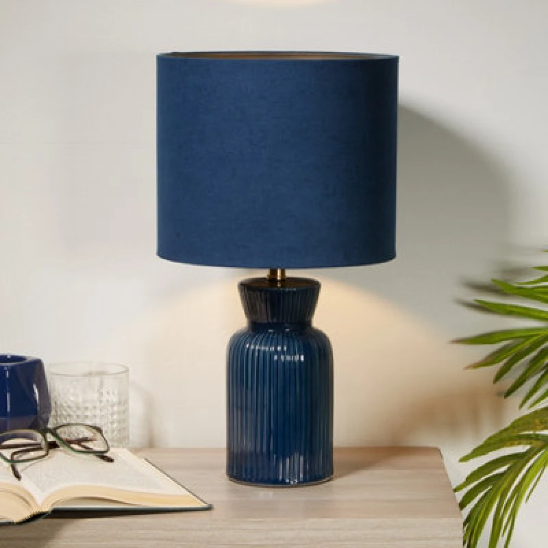 Image of Lighting Collection Ceramic Table Blue unisex One Size