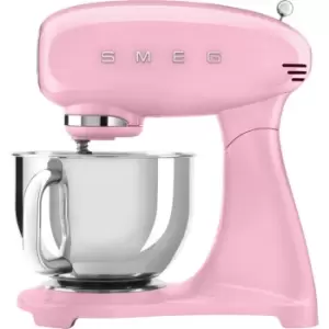 Image of Smeg 50's Retro SMF03PKUK Stand Mixer with 4.8 Litre Bowl - Pink