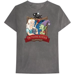 Image of Disenchantment - Flying Scepter Unisex Medium T-Shirt - Grey
