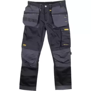 Image of DEWALT Harrison Slim Fit Stretch Trousers Black / Grey 42" 29"