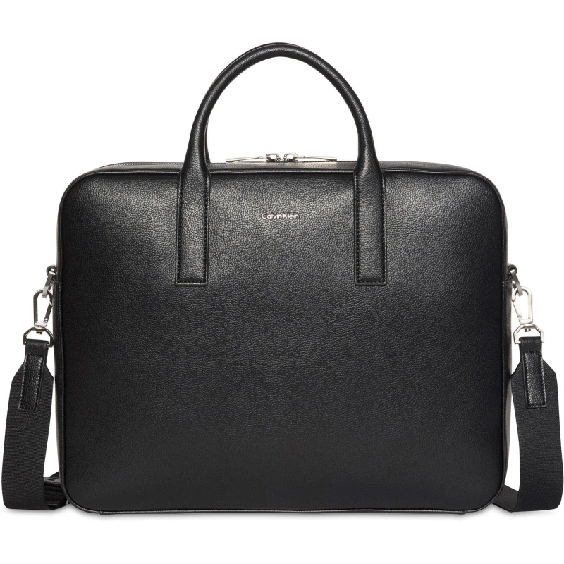 Image of Calvin Klein Mens Raised Commuter Document Laptop Bag Black male One Size