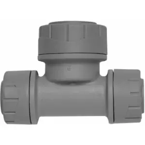Image of Polypipe - polyplumb two ends reduced tee 15X15X22 - Grey