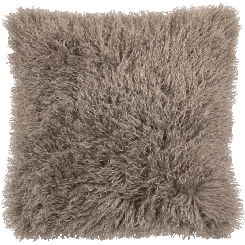 Image of Furn Furn Rowan Faux Fur Cushion in Brown Size: 50cm x 50cm Brown 50cm x 50cm Unisex 5025532356284