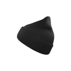 Image of Atlantis Wind Double Skin Beanie With Turn Up (One Size) (Black)
