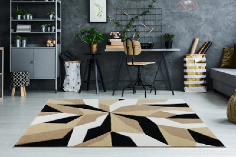 Image of Smart Living Smart Living Modern Hand Carved Soft Thick Area Rug - Contemporary in Beige Size: 60cm x 110cm Beige 60cm x 110cm Unisex 1000000240382