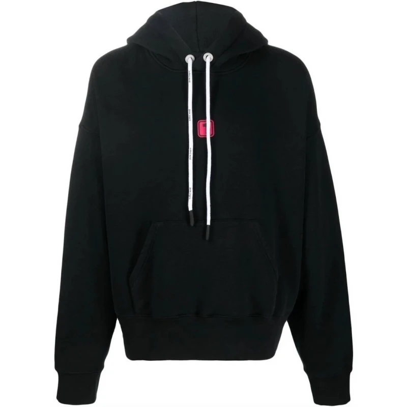 Image of Palm Angels Palm Angels Men Bold Angels PXP Logo Black Hoodie Size: Small Black S Male 8052788831644