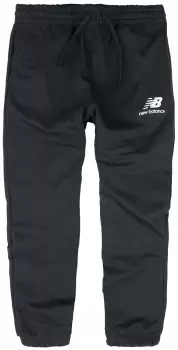 Image of New Balance NB ESSENTIALS STACKED LOGO SWEATPANT Tracksuit Trousers black