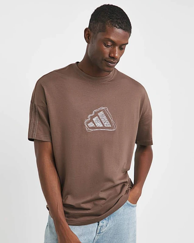 Image of Adidas adidas ALL SZN T-Shirt Brown Male M37/40 DI39602