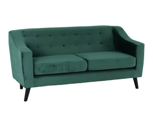 Image of Seconique Ashley Green Velvet 3 Seater Sofa