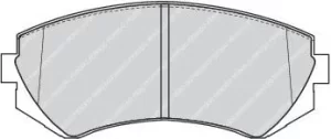 Image of Ferodo FDB1166 Brake Pad Set Front Axle Premier Car