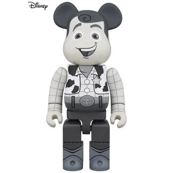 Image of Medicom Toy Story Woody 1000% Be@rbrick (Black & White Version)