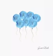 Image of Boy baby shower guest book (Hardback)