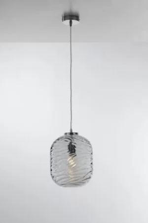 Image of Nereide Glass Ceiling Pendant, Blue, E27