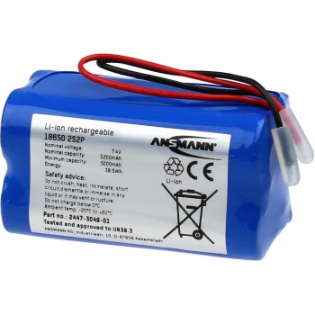 Image of 2447-3049-02 Battery Pack Li-ion 2S2P 7.4V 5.2Ah Block - Ansmann