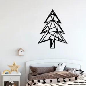 Image of Pine Tree Black Decorative Metal Wall Accessory